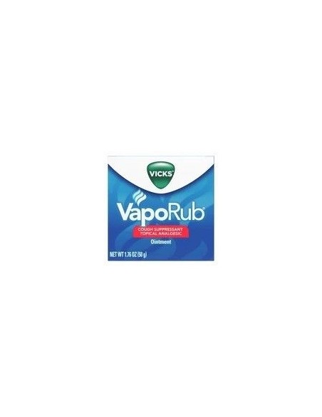 Vicks VapoRub, original, supresor de la tos, masaje torácico tópica y ungüento analgésico, 1,76 oz