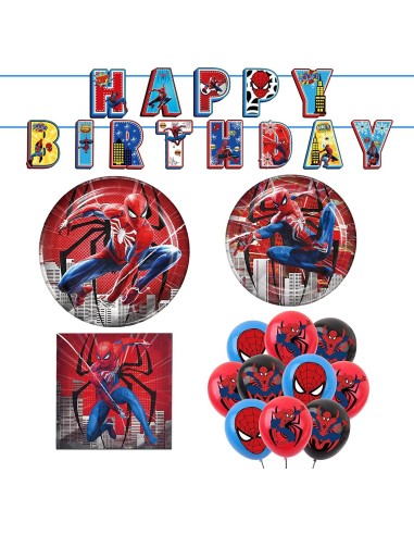 Decoraciones para fiestas de cumpleaños de Spider