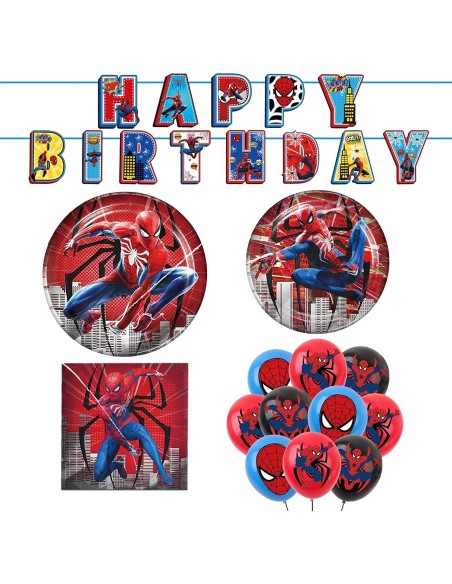 Decoraciones para fiestas de cumpleaños de Spider