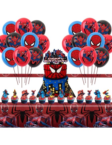 Decoraciones para fiestas de cumpleaños de Spider