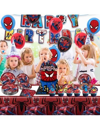 Decoraciones para fiestas de cumpleaños de Spider