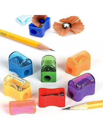 1 Afilador de lápices de plástico en miniatura de colores... 2
