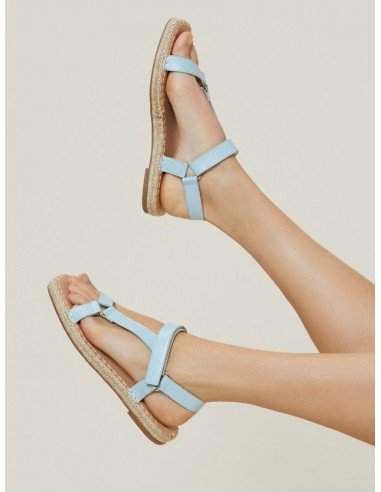 Sandalias con tira tobillera de cuero falso