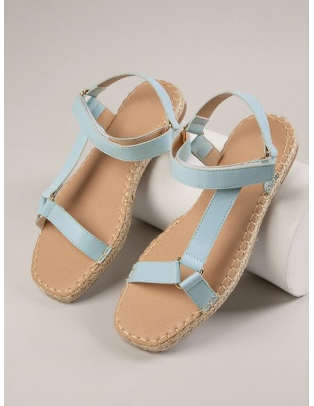 Sandalias con tira tobillera de cuero falso