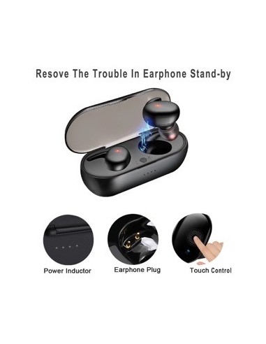 Auriculares inalámbricos con Bluetooth 5,0,...