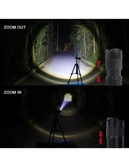 Minilinterna LED recargable, linterna XPE +