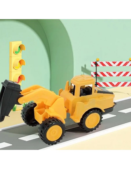 Paquete de 3 juguetes para niños, camión pequeño amarillo aleatorio