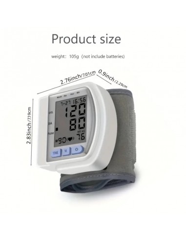 Monitor De Presión Arterial De Muñeca Con Voz,...