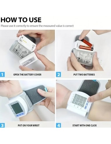 Monitor De Presión Arterial De Muñeca Con Voz,...