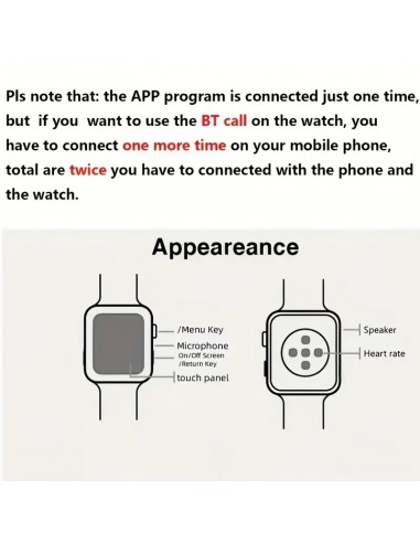 Reloj Inteligente Rosado , Pantalla De 1,83...