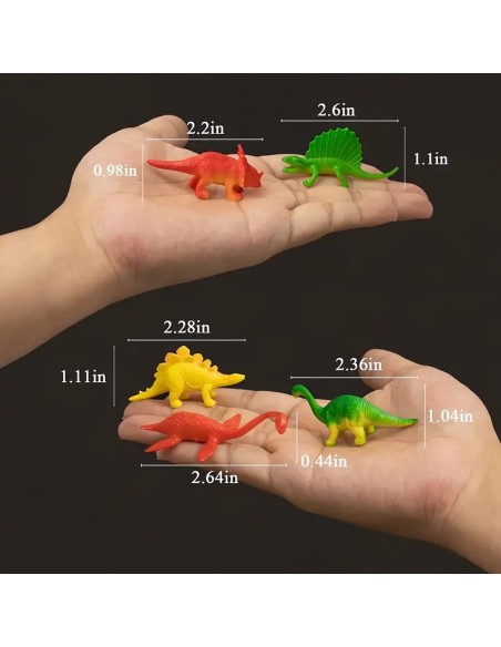 78 piezas de juguetes de figuras de dinosaurios de plástico