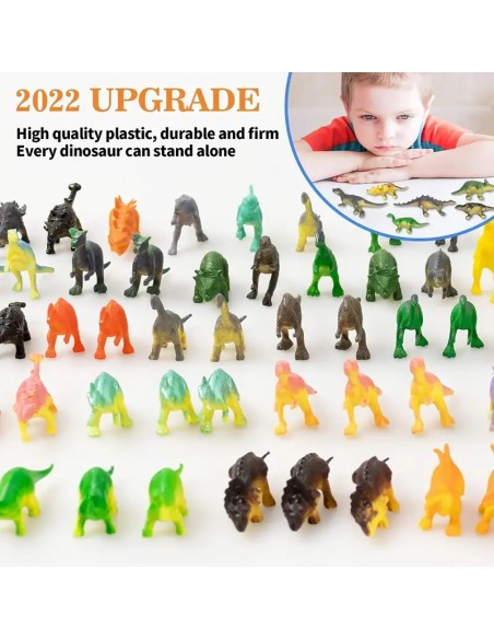 78 piezas de juguetes de figuras de dinosaurios de plástico