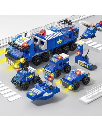 Juego de bloques de construcción con tema de equipo de... 2