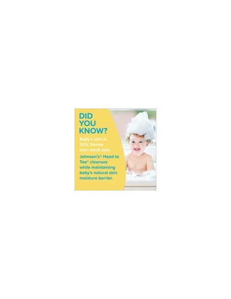 Johnson's Head-To-Toe Tearless Baby Wash & Shampoo, 3,4 fl. oz ( pequeño)