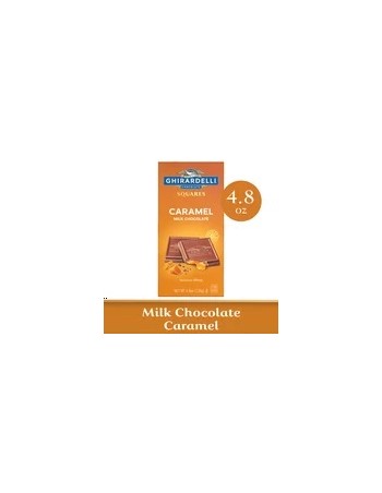 Barra cuadrada de chocolate con leche y caramelo GHIRARDELLI, barra de 4,8 onzas