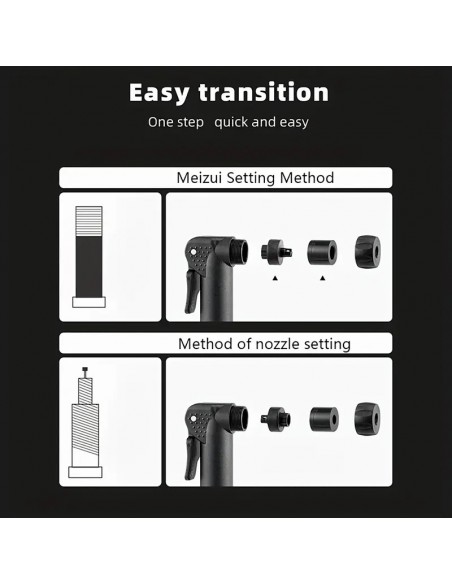 Bomba De Neumáticos Manual De Aluminio Portátil Con Conector Multifuncional