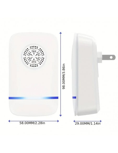 Repelente ultrasónico de insectos con enchufe, repelente de interiores para plagas y control de mosquitos, insectos, ratones,