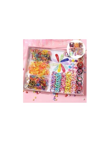 Conjunto de bandas de pelo de colores para...