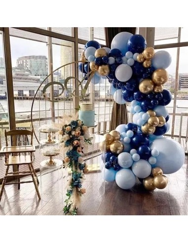 72 Uds. de Globo Azul Garland Arch Bienvenido...