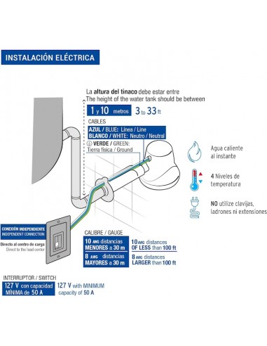 FOSET Ducha eléctrica