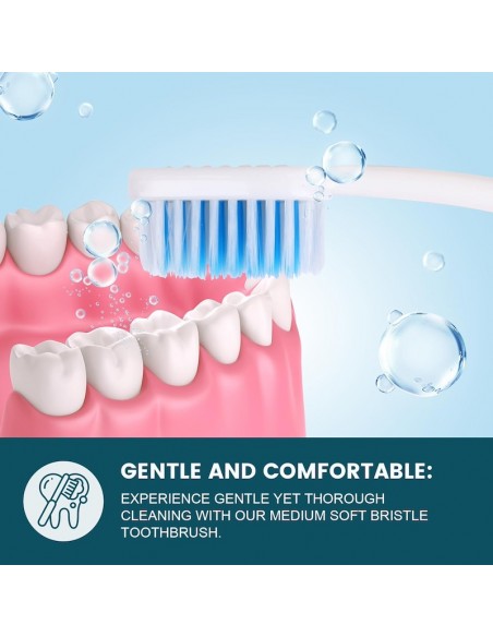 Cepillo Dental Ergonómico con Cerdas de Dureza Media-Suave - Variedad de Colores