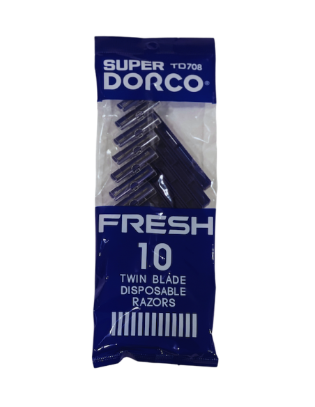 Super Dorco Fresh - Paquete de 10 Maquinillas de Afeitar Desechables de Doble Hoja