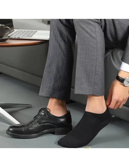 Calcetines náuticos de poliéster para hombre negras 10 pares