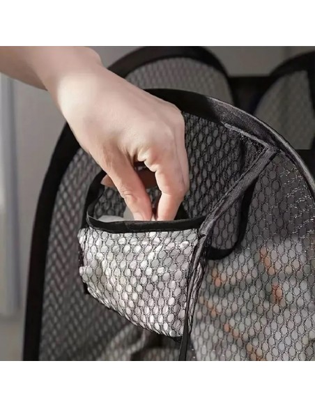 Cesta de lavandería emergente de malla,