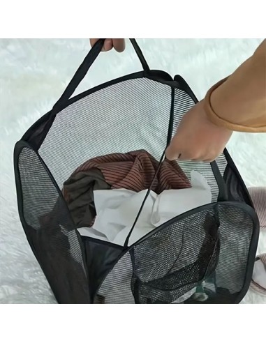 Cesta de lavandería emergente de malla,