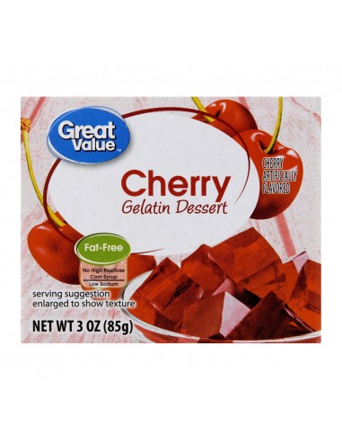 Postre de Gelatina Great Value Sabor Cereza 3...