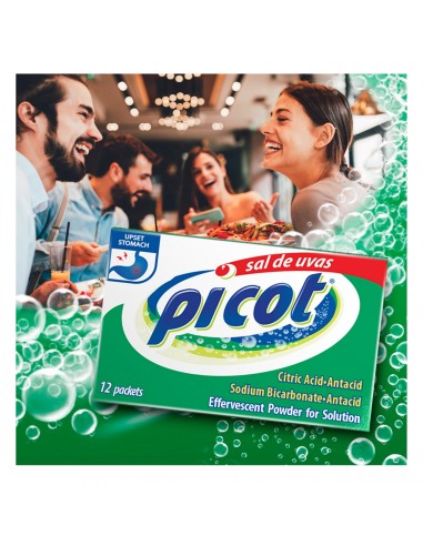 Picot Sal de Uvas Antiacido Efervescente 12 sobres
