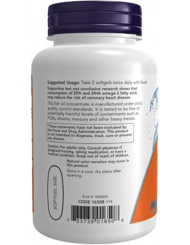NOW Aceite de Pescado Omega-3 - Apoyo...