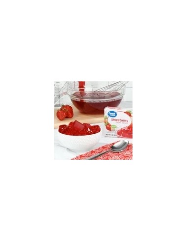 Postre de gelatina de gran valor, fresa, 3 oz