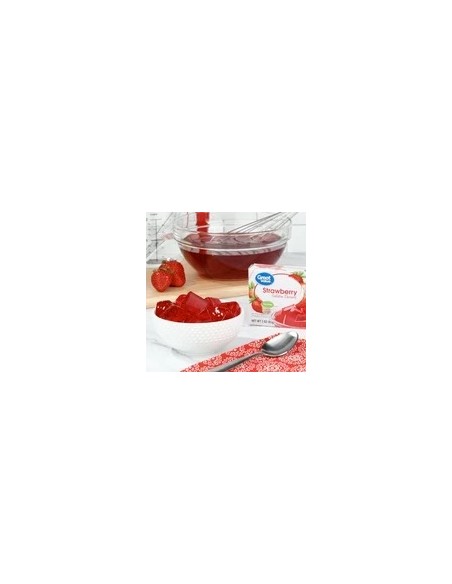 Postre de gelatina de gran valor, fresa, 3 oz