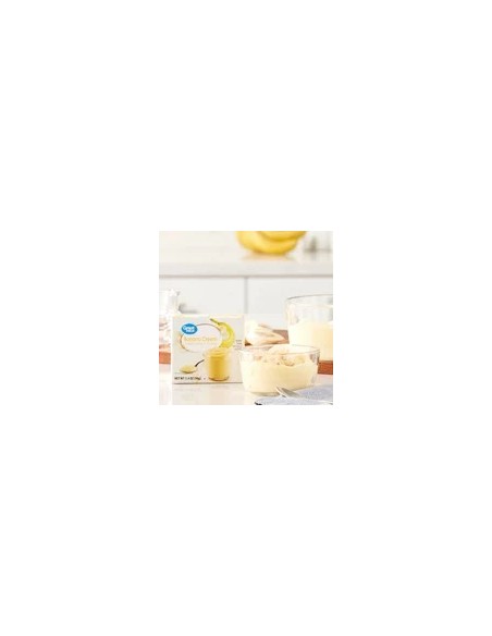 Pudín instantáneo de crema de plátano de gran valor y relleno de pastel, caja de cartón de 3,4 oz