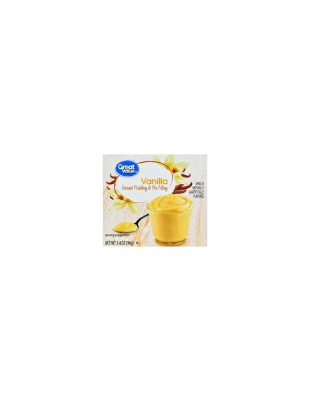 Relleno instantáneo de pudín y pastel de vainilla de gran valor, caja de cartón de 3,4 oz