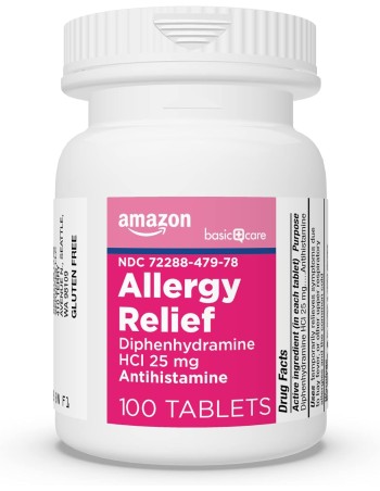 Alivio de la alergia difenhidramina HCl 25 mg, tabletas... 2