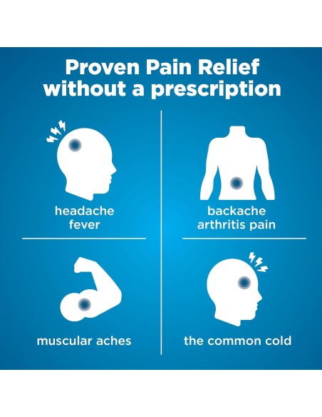 ibuprofeno, reductor de fiebre y alivio del dolor de dolores corporales, dolor de cabeza, artritis y más, marrón, 200 unidades