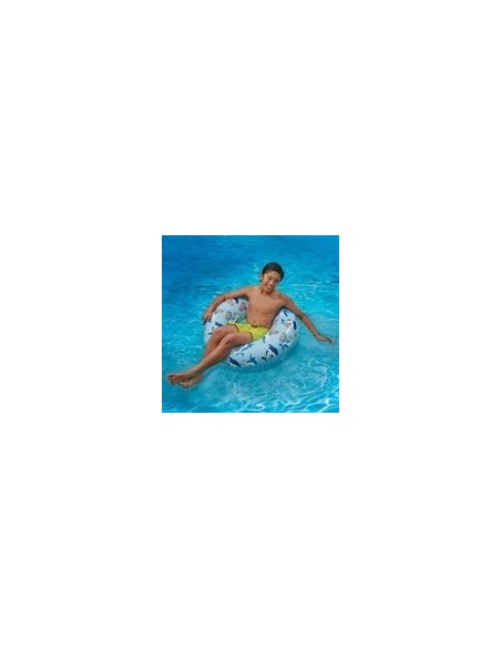 Flotador de piscina con tubo de natación inflable Bluescape Blue Shark, para niños, a partir de 9 años, unisex