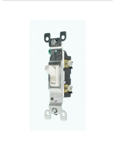 Interruptor 15A-120V AC/CA color blanco
