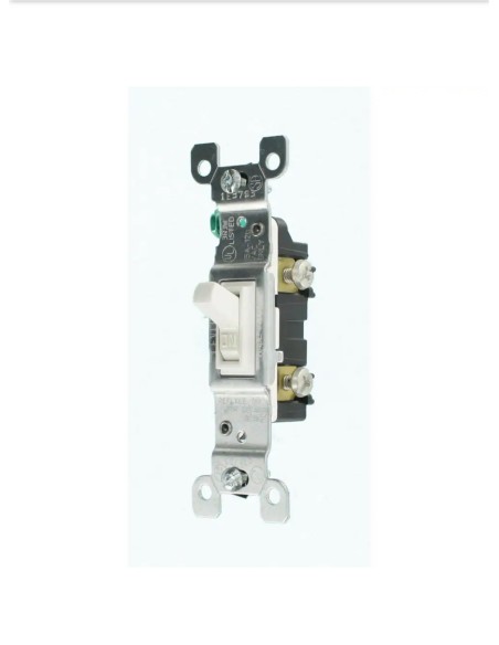Interruptor 15A-120V AC/CA color blanco