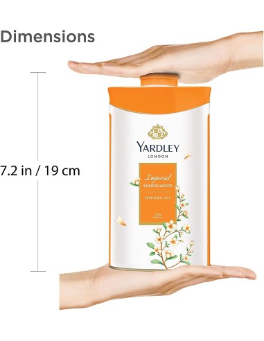 Yardley Talco Perfumado de Sándalo, 8.82 oz
