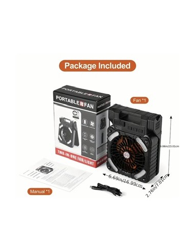 Ventilador solar recargable