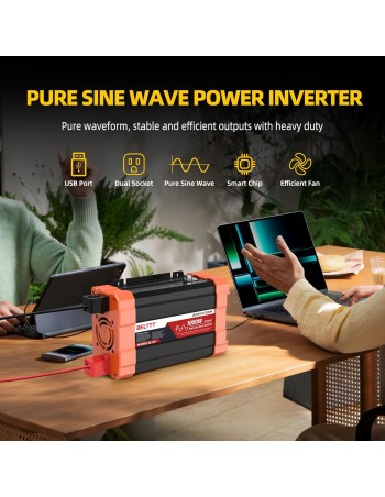 BELTTT Inversor de onda sinusoidal pura de 2000 watt... 2