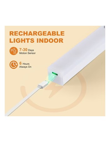 Lámpara recargable 30 cm luz blanca 2