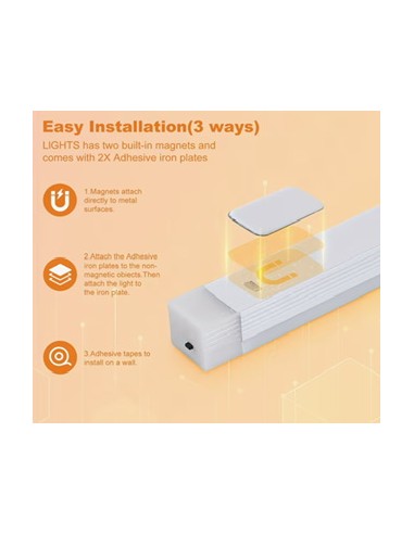 Lámpara recargable 30 cm luz blanca