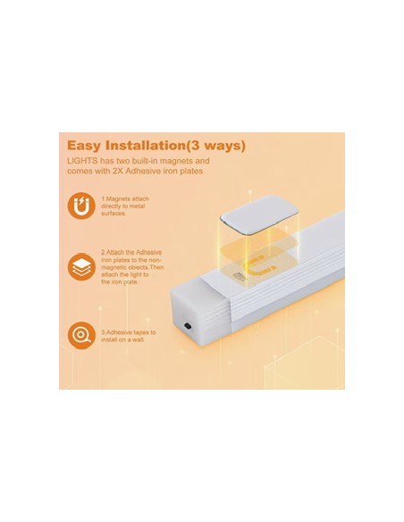 Lámpara recargable 30 cm luz blanca