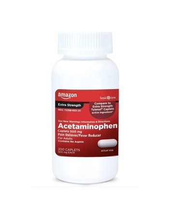 Acetaminophen , 500 mg, Pain Reliever/Fever Reducer, 200...