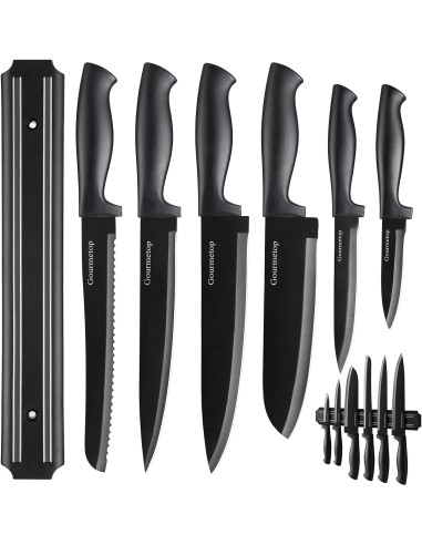 Juego de cuchillos de cocina con tira magnética...