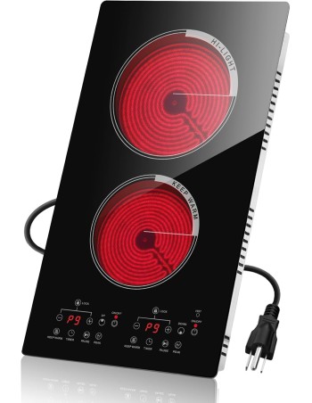 Estufa eléctrica de 12 pulgadas, 2 quemadores,( entrega...